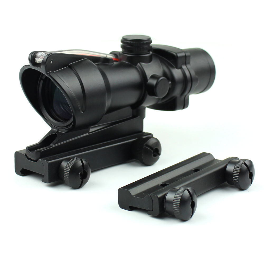 New Fiber Optic Illuminated Rifle Scope 4x Magnification 4x32c